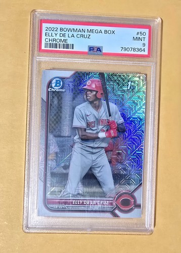 2022 Bowman Mega Box ELLY DE LA CRUZ *CHROME PROSPECT* #BCP50 graded PSA 9 Reds
