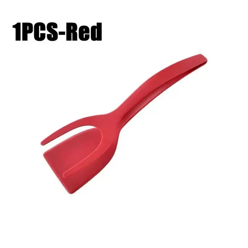 2 In 1 Grip Flip Tongs Egg Spatula Tongs Clamp Pancake Fried Turners Kitchen - Picture 14 of 19