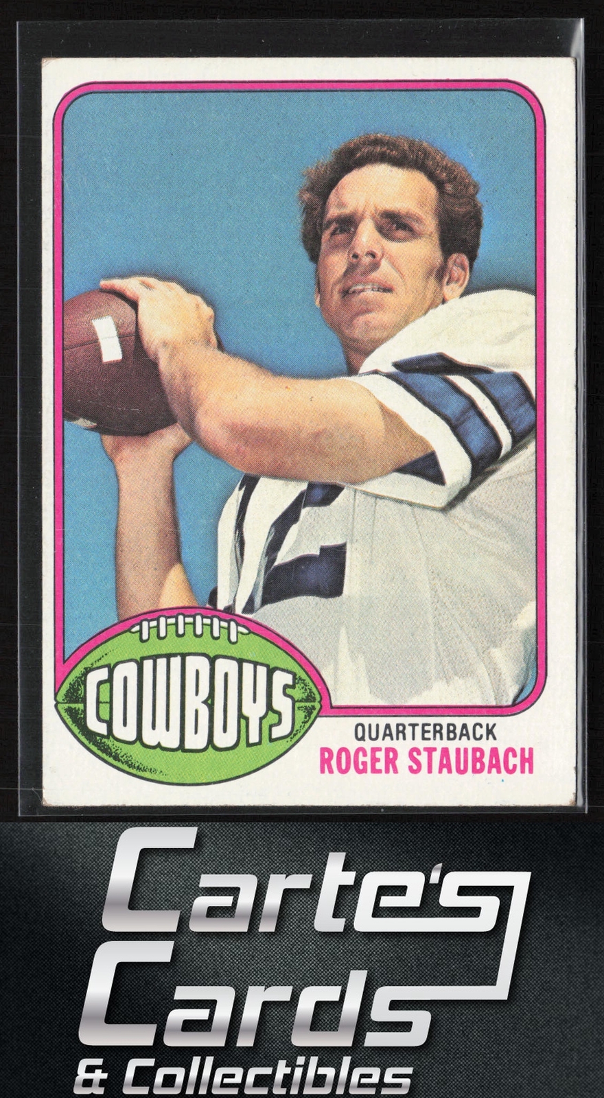 Roger Staubach 1976 Topps #395 Dallas Cowboys Hall of Fame