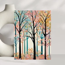 Spring Folk Art Print, Bohemian Poster, Scandinavian Wall Art, Nature Lover Gift