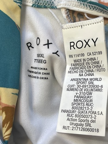 Roxy Girl Love Waimea Long Sleeve One Piece Size 16 XXL - Picture 7 of 8