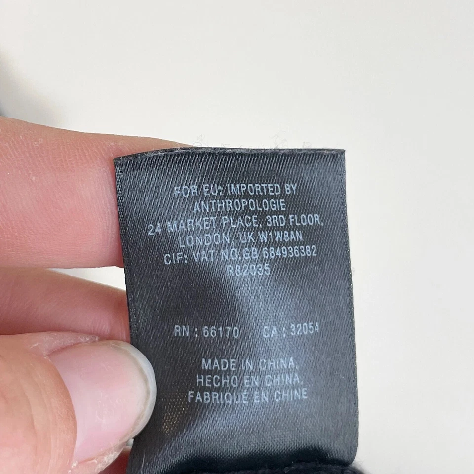 Suéter Pullover Field Flower Antro Perla Cuello XS Negro Cachemira Manga Larga Foto 4 de 4