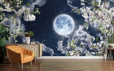 背景ボード　Moon Room Amazon.com: Moon Surface Wall Mural, 3D Earth Horizon Space Photo