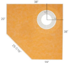 Schluter 38"x 38" Kerdi Shower Tray TT Neo Angle Off Center Drain