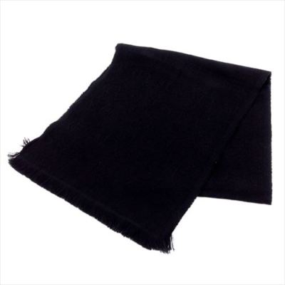Dior Homme Scarf Black Wool 100% Mens Authentic Used T8007