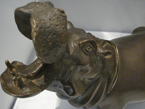 2 Bronze Nilpferde Mutter & Kind - 8 Kilo - signiert "mene" 1810-1879 Paris L383 - Bild 11 von 15