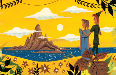 Mary Blair Peter Pan Wendy Neverland Disney Concept Art Poster NON GLOSSY