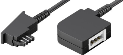 TAE F Telefon Verlängerung Kabel Verlängerungskabel 6 m Stecker> Buchse schwarz
