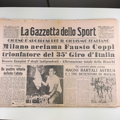 1953, 1 Giugno - 20a Tappa - Bolzano-Bormio 220 Km - Il Giro d'Italia in Valtellina