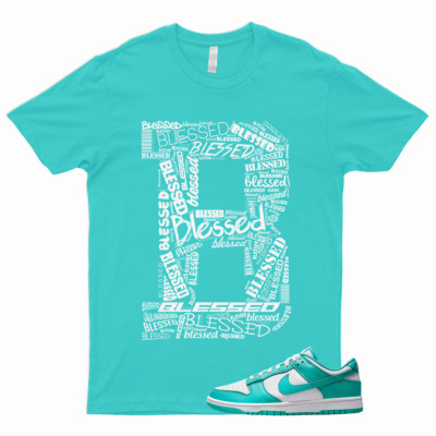 BLESSED Shirt to Match Dunk Low Clear Jade Air Max 1 SC Force Cosmic Unity Aqua