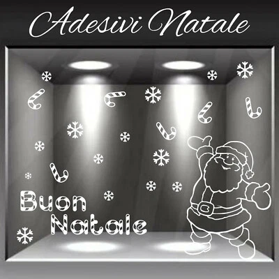 AVERY vetrofanie natalizie adesivi natale vetrine negozio buone babbo natale a0966