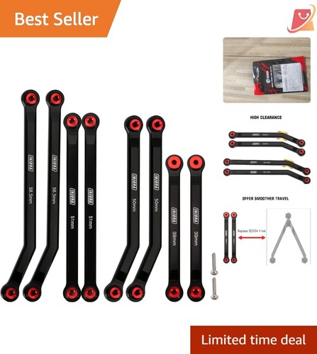 RC Crawler Links Set Aluminum 1/24 High Clearance Adjustable Smooth Ride