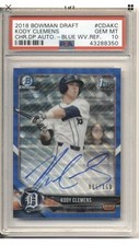 2018 Bowman Chrome Koby Clemens PSA 10 Draft Blue Wave Refractor