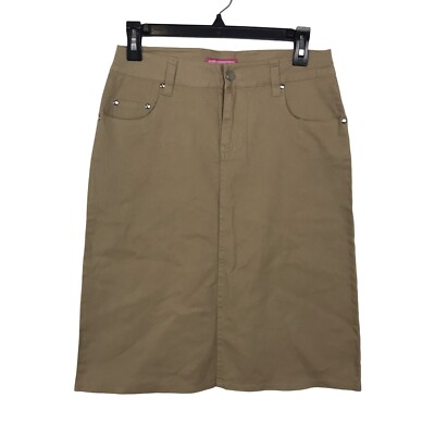 Luvn Luv pencil skirt Women s Size 9 Color Light Brown Pocket s Belt Loops
