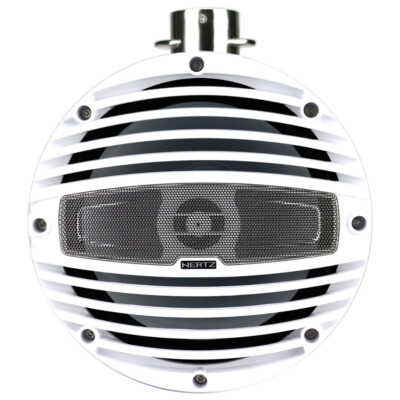 Hertz HTX 8 M-CL-W 8'' Marine Coaxial Tower Speaker w/ LED RGB - White - Single