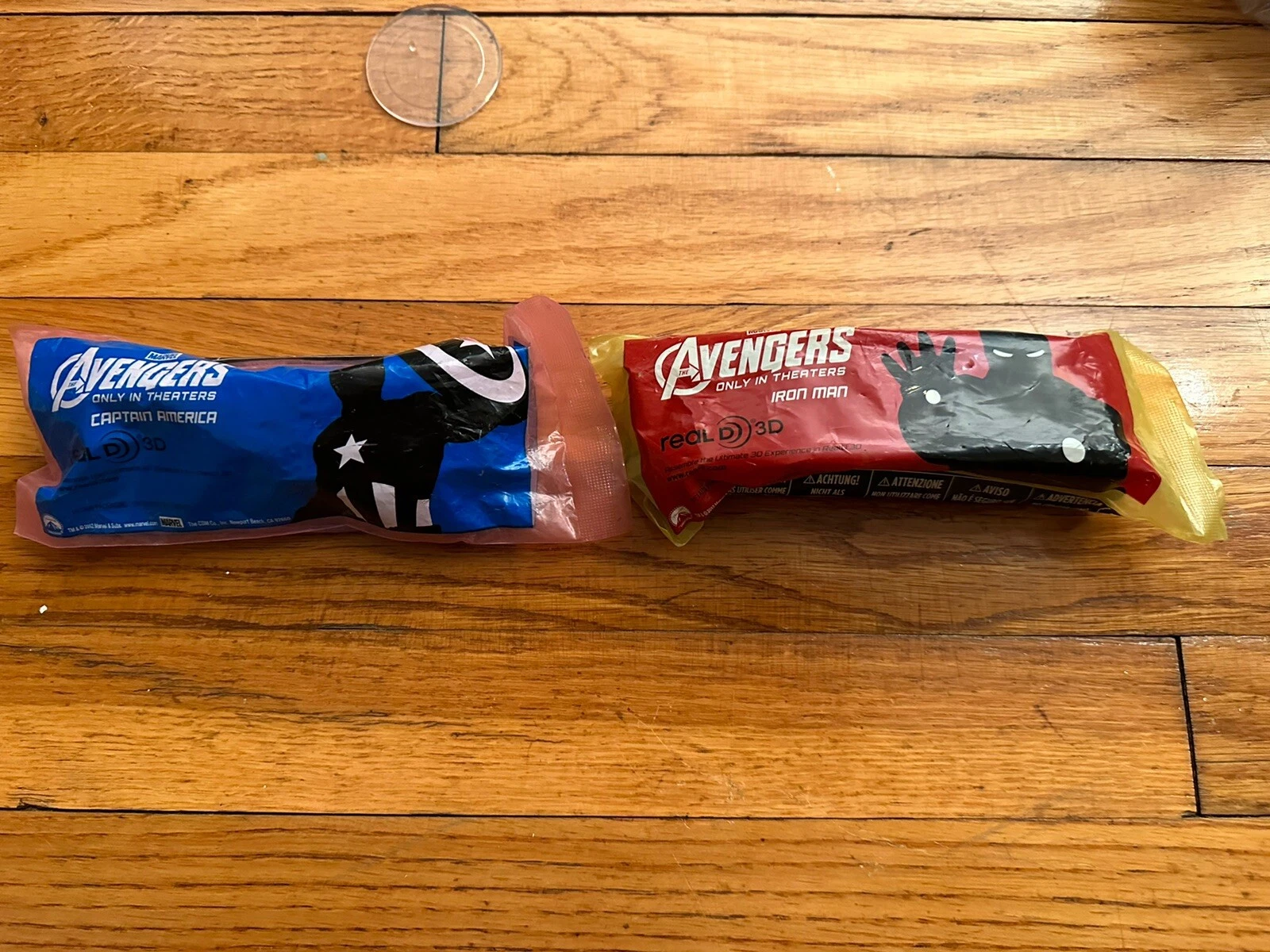 Avengers RealD 3D Glasses Sealed   Captain America And Iron Man   2011 Movie