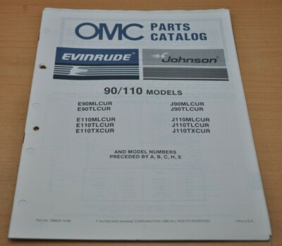 OMC 90/110  Models Parts Catalog 1986Johnson Evinrude Bootsmotor Ersatzteilliste