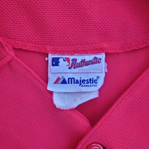 Vtg Boston Red Sox Red Baseball Jersey By Majestic Men's Size Large Style A6500 - Picture 4 of 8