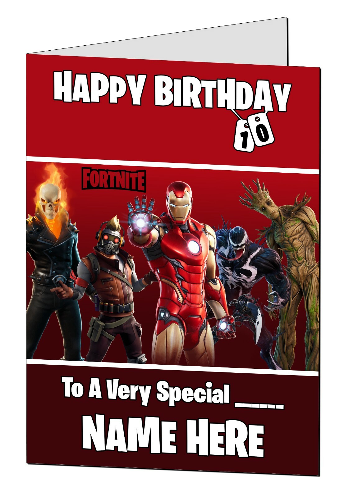 Personalised Fortnite Birthday Card Gaming Fan Any Age / Name ...