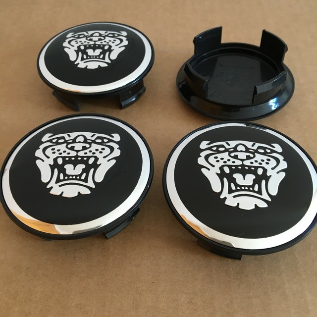 Set of 4 Black Wheel Center Caps 59mm Rim Emblem Hubcap Cover Fit for