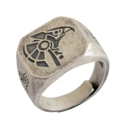Eye Of Horus Ring, Adjustable Ring, Chunky Ring, Thumb Ring