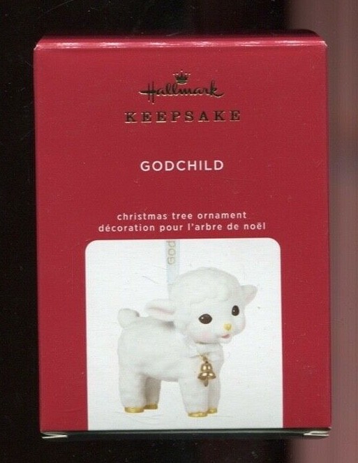 2019 Hallmark Ornament - GODCHILD - Porcelain Lamb - New In Box