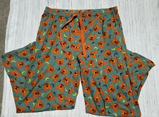 Disney Pants Men's Medium Mickey Mouse Jack-o-Lantern Allover Print Sleep PJ