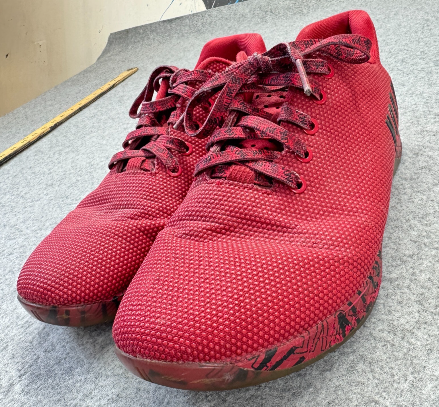 SAOLA Scarpe NOBULL Trainer Red Love Peace suola gomma uomo 12 5 CrossFit palestra minimalista