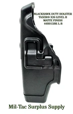 BLACKHAWK DUTY HOLSTER TASER® X26 LEVEL II MATTE FINISH 44H015BK-LEFT HAND