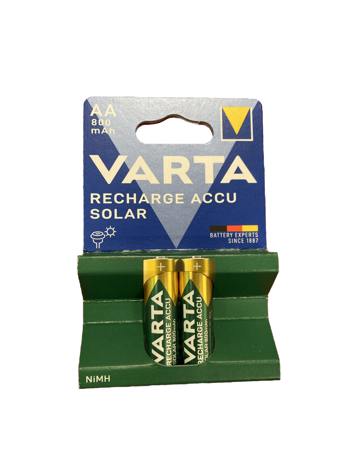 VARTA Solar Akku 2x Mignon AA 1,2V  800mAh Ni-MH 2er Blister