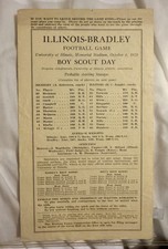 1928 ILLINOIS VS BRADLEY FOOTBALL PROGRAM
