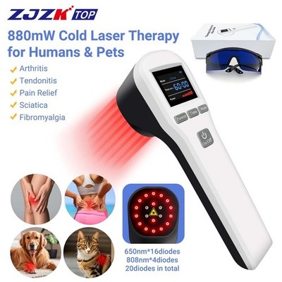 880mW Laser Therapy for Sciatica & Back Pain Relief Red & Infrared Light Device