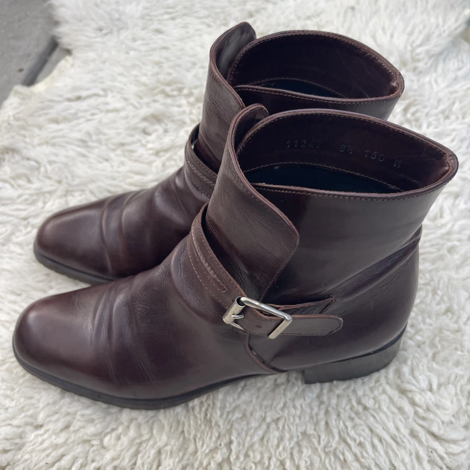  Botas con cordones al tobillo de cuero marrón Joan & David talla 8,5 Foto 2 de 4