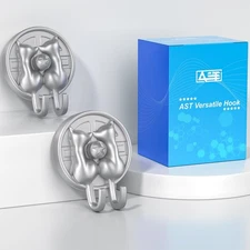 Cute Double-Cat Suction Cup Hook, 2 Pack, Heavy Duty Hooks, Upgraded Reliable...