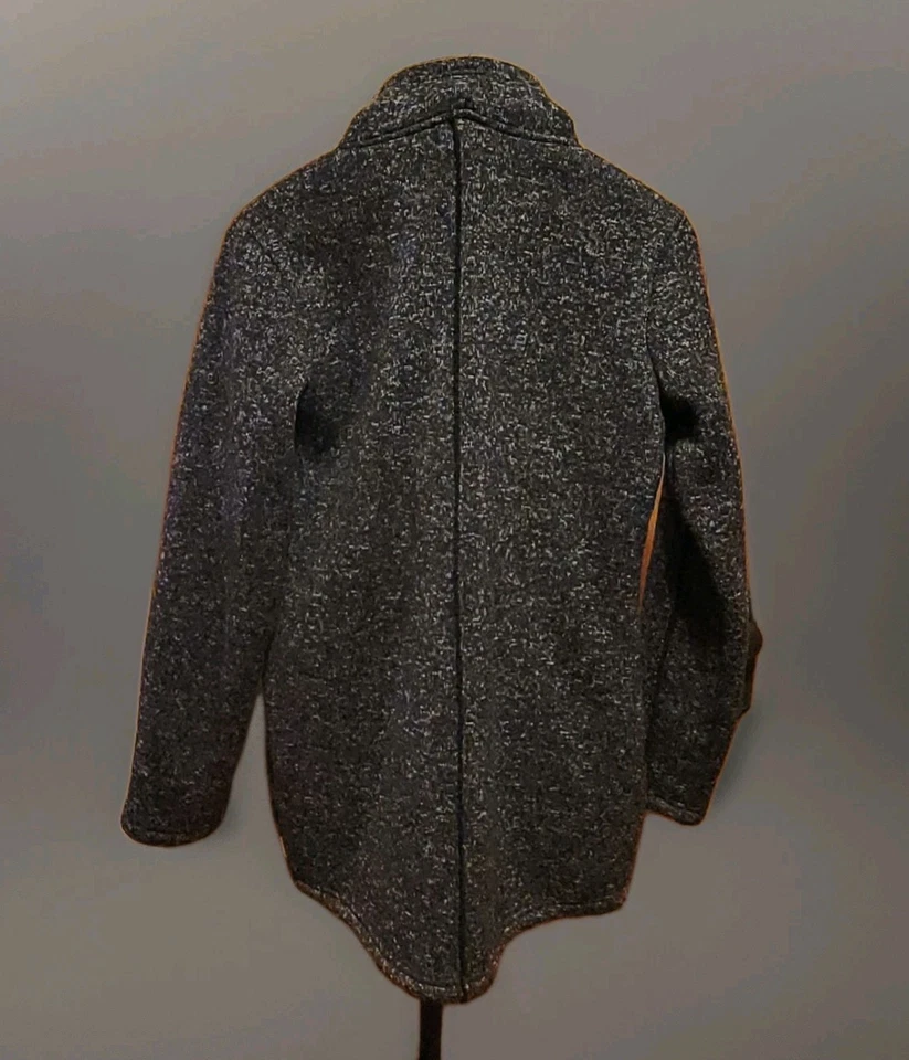 Avalanche Mujer Chaqueta Mediana Polar Suéter Negro Gris jaspeado Doble Cremallera Completa Foto 2 de 4