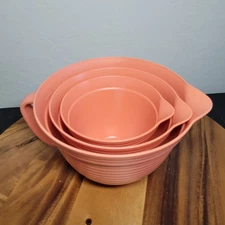 Mainstays Eco-Friendly Recycled Plastic Batter 3 Bowl Set, Orange/Coral