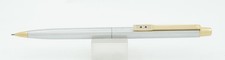 Paper Mate Profile Slim Stainless Steel & Gold 0.7 Pencil - 1970's - Made In USA