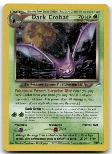 Dark Crobat 2/105 Neo Destiny Holo Rare