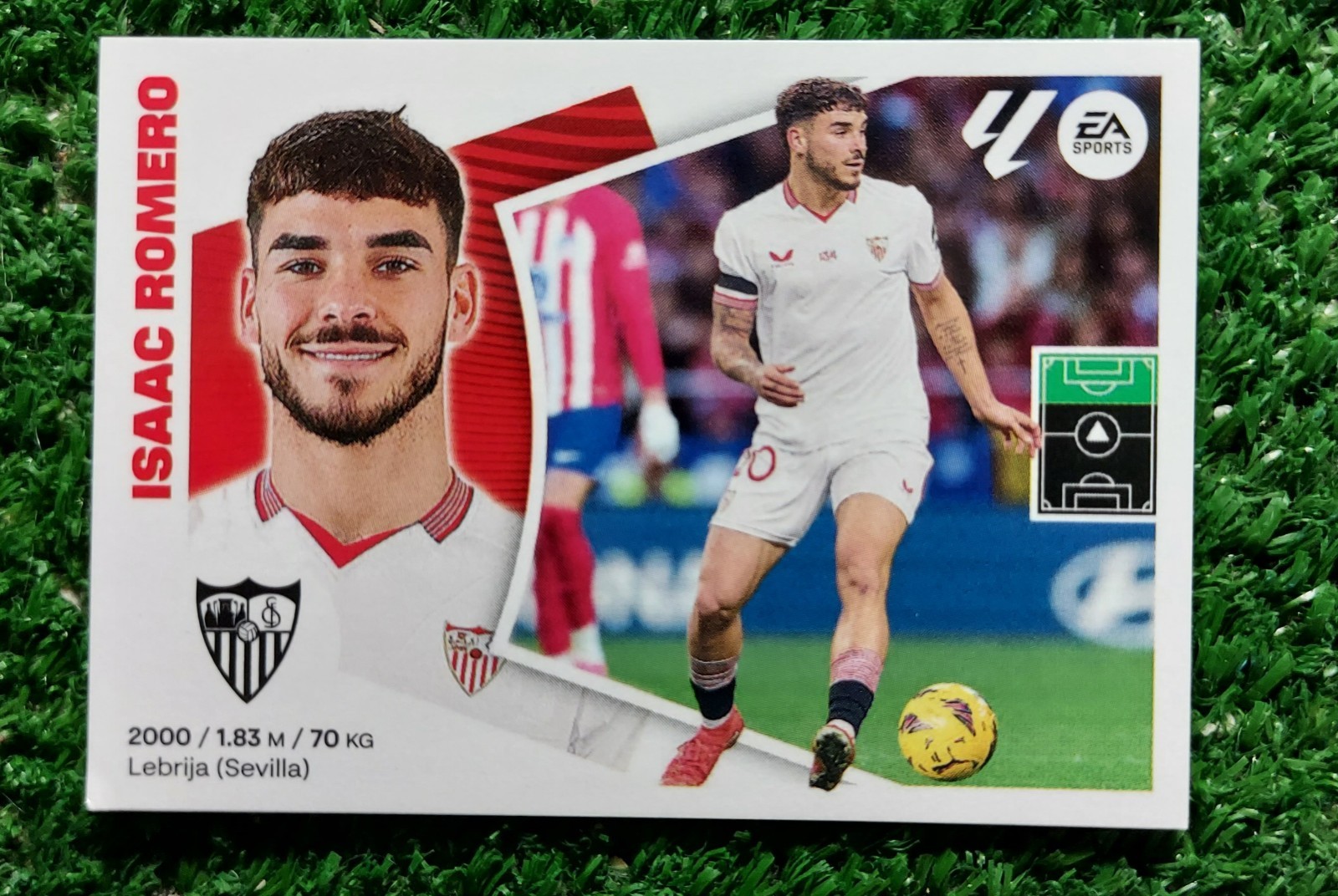 FIGURINA CALCIATORI PANINI LIGA 2024/25 SEVILLA N°20 ISAAC ROMERO 2025 ⚽️