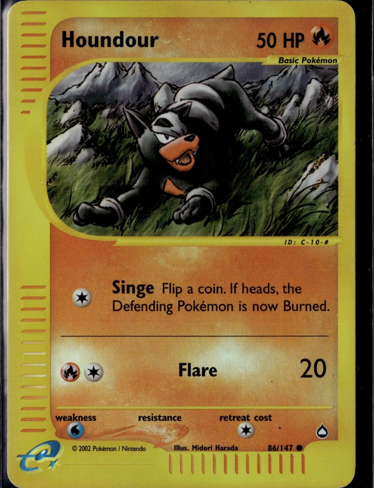Houndour (86) Reverse Holo Common Aquapolis 086/147 LP