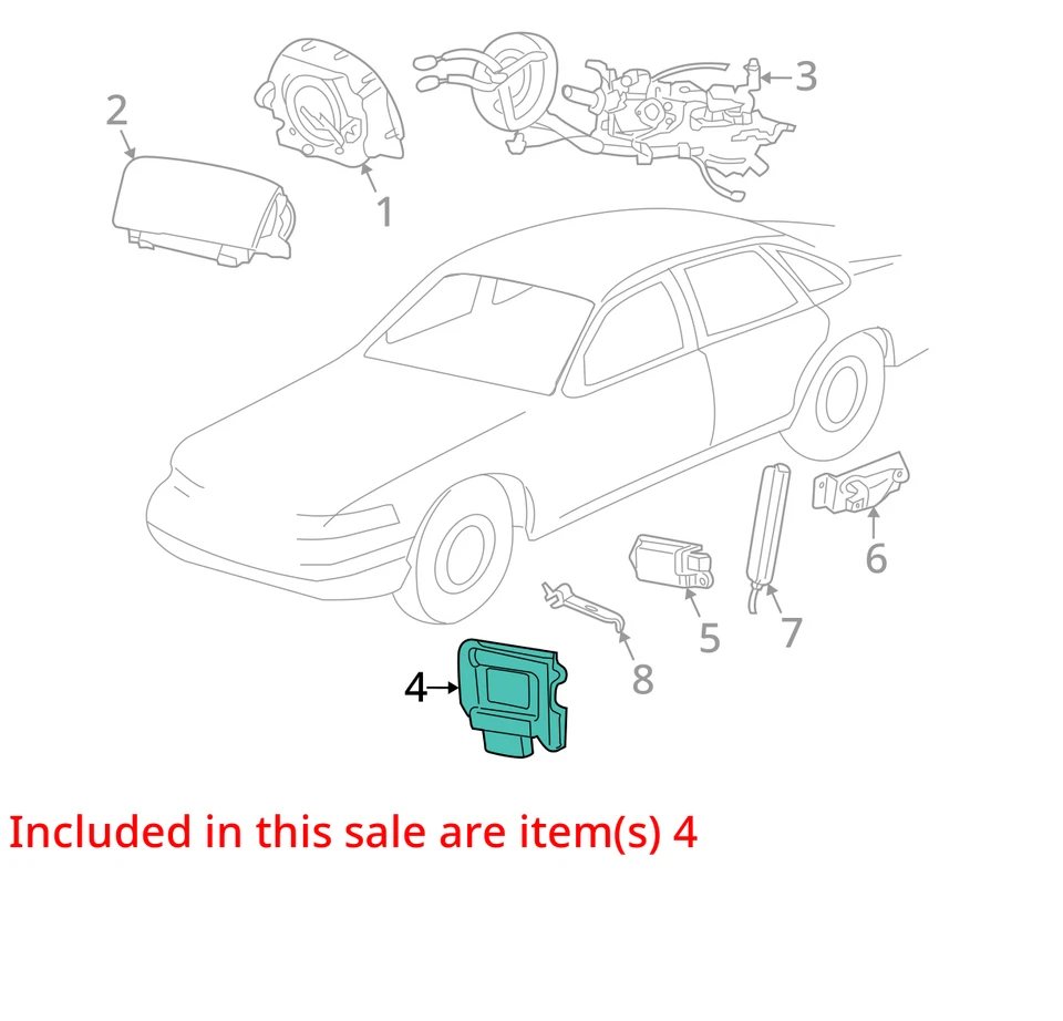 2007-2008 Mercury Grand Marquis Airbag Air Bag Control Module OEM - Image 4 of 4