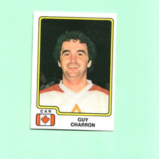 (1) GUY CHARRON 1979-80 PANINI # 62 TEAM CANADA STICKER NM+ CARD (N1401)