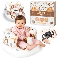 Premium Inflatable Baby Seat with Built-in Pump – Baby Sit Up Chair for Infan...