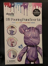 Doodle Fun DIY Pouring Paint Bear Kit New