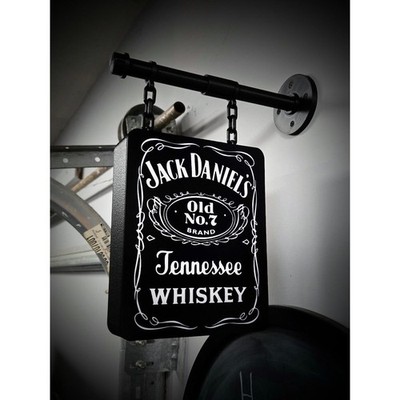 Jack Daniels Hanging LED Light Box Sign USB Powered Whiskey Bar Decor