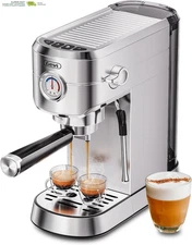Commercial Espresso and Coffee Makers, Professional 20 Bar Espresso Maker with