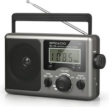 AM FM SW Radio with Big Speaker Earphone Jack - Perfect for Home Outdoors
