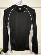 Nike Pro Shirt Men's Small Black Long Sleeve Activewear Base Layer