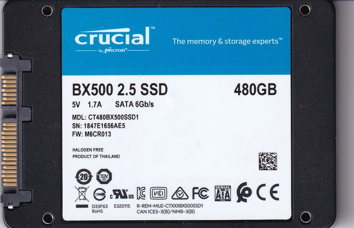 Crucial BX500 2.5 SSD 480GB