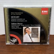 Mozart Clarinet Concerto K622 Sinfonia Concertante K297b CD 1998 EMI Classic New